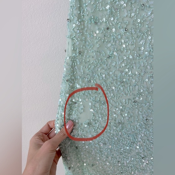 Retrofete Loretta Gown in Bleached Aqua Size XS - Picture 10 of 11